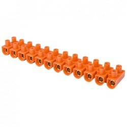 Bornier LTF thermoplastique, 4 mm2, 12 pistes, orange LTF12-4.0