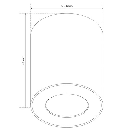KLARS Blanc IP44 GU10 plafonnier hermétique pour salle de bain blanc EDO777338 Edo Solutions