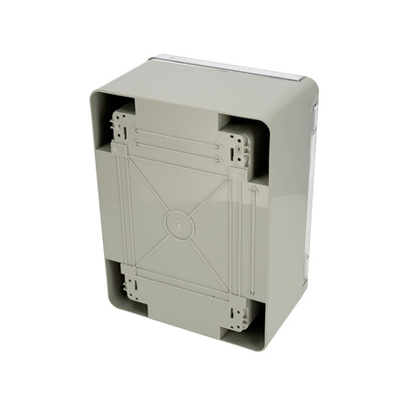 Coffret électrique ABS 210x280x130 avec plaque de montage galvanisée (porte transparente) | 800.701.001 | HOROZ