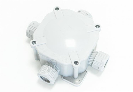 Boîte hermétique pour montage en saillie, 122x122x44.6mm, IP67, 4xPG27, gris, 6455-27P/2, SEZ