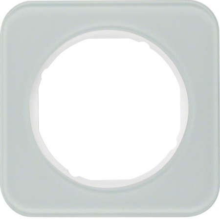 R.1 Cadre simple, verre blanc Berker