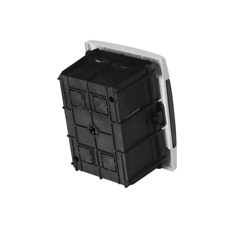 HOROZ Tableau de distribution encastré à 4 modules blanc fumé