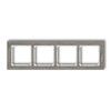 Cadre quadruple universel béton (cadre gris foncé, fond blanc) gris foncé Karlik Deco 28-0-DRB-4