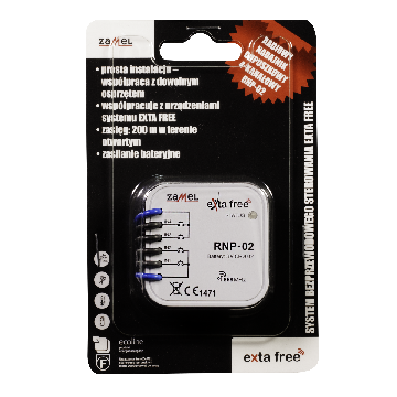 Émetteur sans fil; EXTA FREE; IP20; 3VDC; pour boîtier; -10÷55°C; RNP-02 ZAMEL