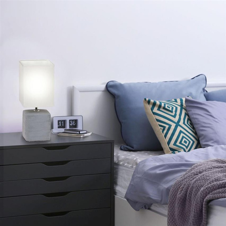 Lampe à poser ORLANDO blanc, cendre E14 40W IP20 Rabalux