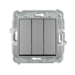 Mécanisme d'interrupteur triple argent métallique 7MWP-7 Karlik Mini