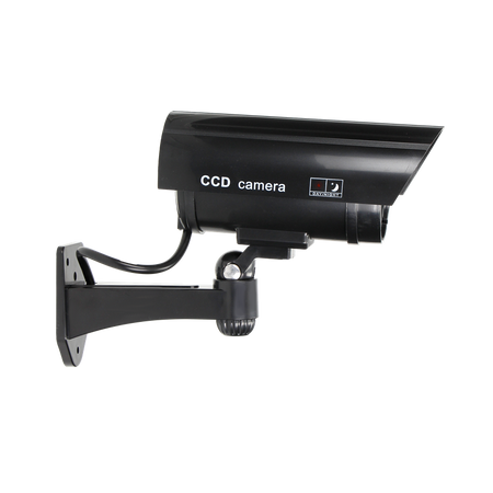 Caméra de surveillance CCTV factice, alimentée par batterie, noire