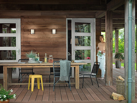 Applique de façade extérieure avec détecteur de mouvement LED PYTHON 3,8W 2700K 800lm IP44 acier inoxydable Philips