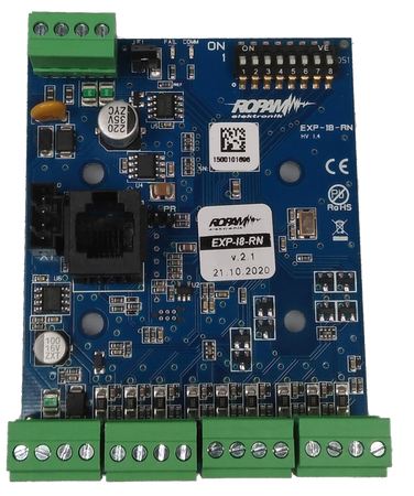Expander, module 8 entrées BI, bus RopamNET, système : NeoGSM-IP/-IP-64/OptimaGSM, PCB