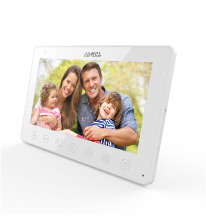 Moniteur vidéo avec boutons tactiles 7'' blanc, Zamel Entra VP-807W