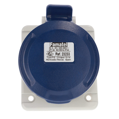 Prise encastrée 32A 3P 230V IP44 23233 Famatel