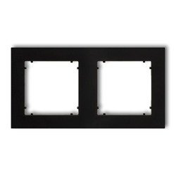 Cadre universel double en plastique noir mat 12MR-2 Karlik Mini