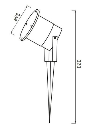 Projecteur de jardin à pique, Diego GU10 IP65 noir GTV