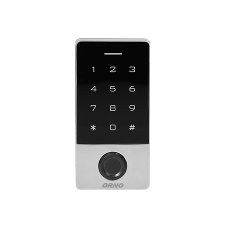 Serrure à code à écran tactile avec lecteur de carte de proximité et de porte-clés, lecteur d'empreintes digitales et bouton de sonnerie, IP68, 2 relais 3A