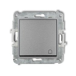Mécanisme de bouton-poussoir sonnette argent métallique 7MWP-4 Karlik Mini