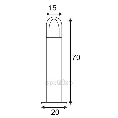 Lampadaire extérieure de terrasse Rusty Cone 70 229432 SLV