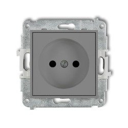 Mécanisme de prise simple sans terre 2P (obturateurs) gris mat 27MGP-1p Karlik Mini