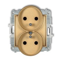 Mécanisme de prise double pour cadre avec terre 2x(2P+Z) (obturateurs) or 29MGPR-2zp Karlik Mini