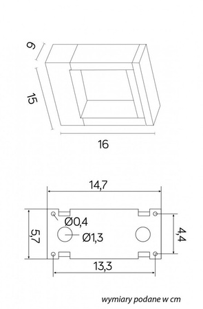 Luminaire de façade Form YB19504 LED 7 W, 230 V, SU-MA
