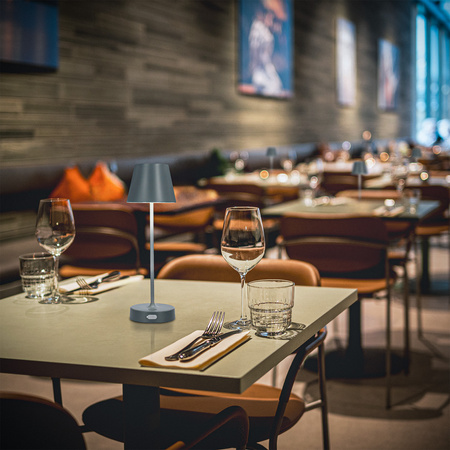 Lampe de table NELI 2,7W LED, CCT+RGB grise, avec batterie, 2200mAh, IP54, 200lm, 33cm, EDO777720 EDO Solutions