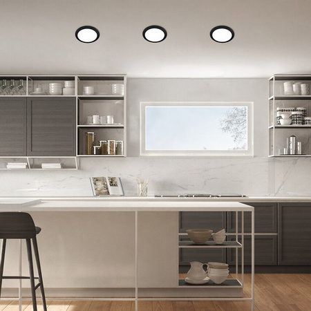 Shaun2 Luminaire encastré 6 W 3000 K 450 lm IP20 noir 71225 Rabalux