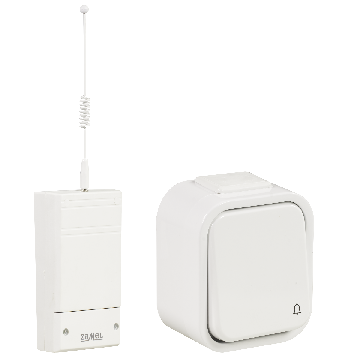 SMYK Contrôleur de sonnerie sans fil 230V avec bouton poussoir hermétique, BSD-202H, sundi Zamel