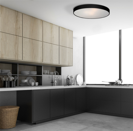 RAPIDO LED 24W 1344lm 4000K rond plafond noir Lumière Prestige LP-433/1C S BK