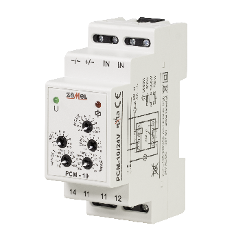 Relais de temps; 0,1s÷100dni; SPDT; 250VAC/16A; Ualim: 24VAC; DIN; PCM-10/24V ZAMEL