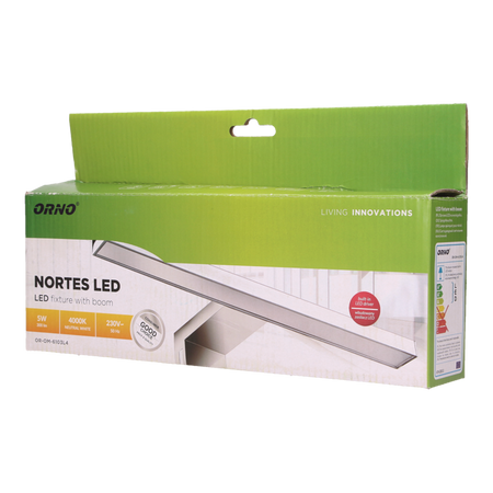 NORTES LED, lampe au-dessus du miroir, 5W, 300lm, plastique, 4000K Orno