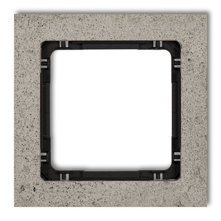 Cadre simple universel béton (cadre gris clair, fond noir) gris clair Karlik Deco 27-12-DRB-1