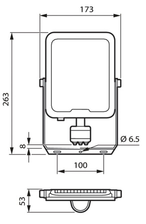 Ledinaire Projecteur LED avec détecteur de mouvement 50W 4000K 6000lm BVP164 LED60/840 PSU Philips