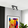 Plafonnier spot pour plafond 2xGU10 noir MALGA 2 Edo Solutions