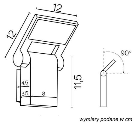 Luminaire de façade Neo 11701 DG 48 LED ; 10 W ; 230 V, SU-MA