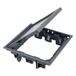 Puszka podłogowa 12x K45 lub 6x SIMON500, z pokrywą 12mm z zamkiem; szary Simon Connect