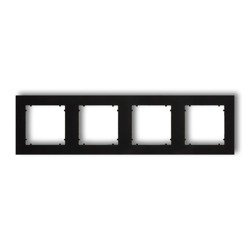 Cadre universel quadruple en plastique noir mat 12MR-4 Karlik Mini