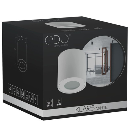 KLARS Blanc IP44 GU10 plafonnier hermétique pour salle de bain blanc EDO777338 Edo Solutions