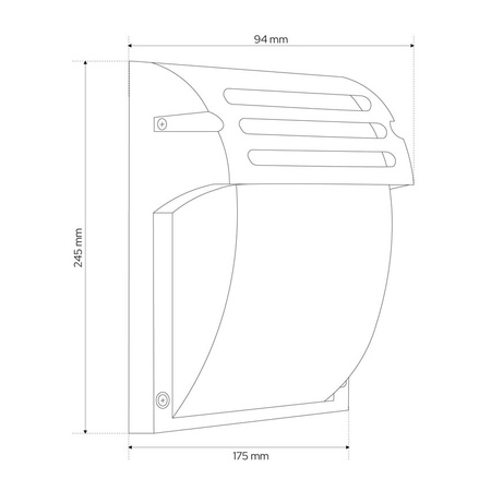 ZOFIN S E27 noir IP44 lampe murale de jardin EDO777373 Edo Solutions Garden Line