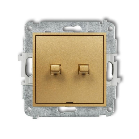 Mécanisme d'interrupteur va-et-vient double de style américain (une touche, sans pictogrammes) or 29MWPUS-33.1 Karlik MINI