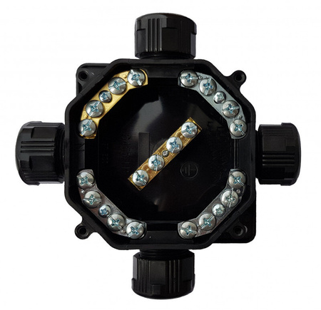 Boîte hermétique F11 avec bornier - noir IP67 F-electro