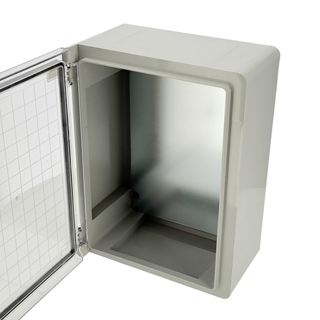 Coffret électrique ABS 300x400x170 avec plaque de montage galvanisée (porte transparente) | 800.701.003 | HOROZ