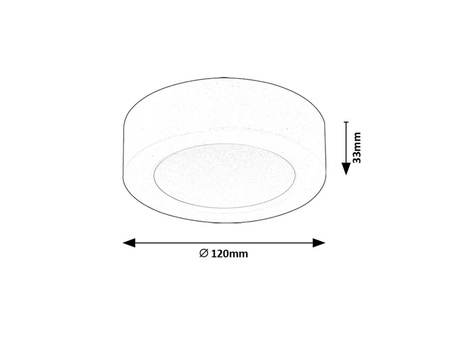 Shaun2 Plafonnier 7 W 4000 K 630 lm IP20 noir 71198 Rabalux