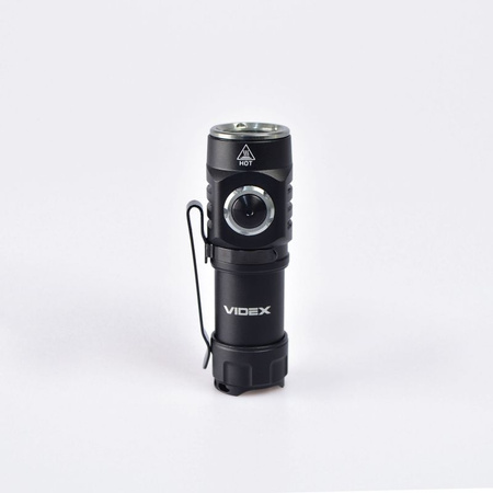 Lampe de poche LED rechargeable avec réflecteur lisse 10W 5700K blanc froid 600lm Noir VLF-A055