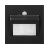 DRACO LED NEW 1,5W, luminaire encastré pour escaliers, 12VDC, 30lm, 4000K, noir, détecteur de mouvement et de crépuscule