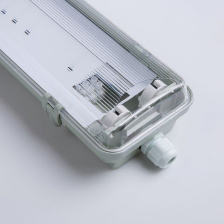 Luminaire hermétique à LED 236 avec réflecteur pour 2 lampes fluorescentes à LED G13 1200 mm IP65 ABS/PS EC79762