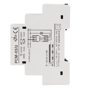 Relais temporisé 12-240V AC/DC, PCM-03/U, exta Zamel