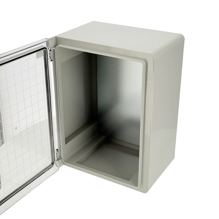 Coffret électrique ABS 300x400x210 avec plaque de montage galvanisée (porte transparente) | 800.701.006 | HOROZ