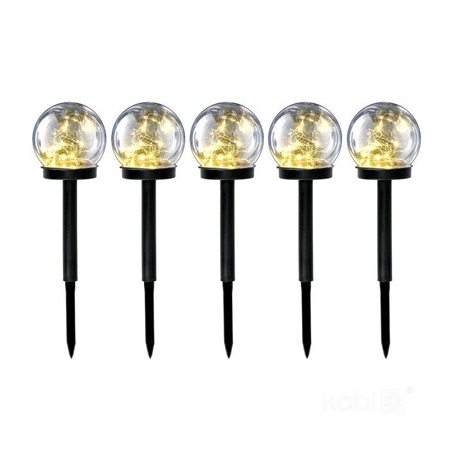 LED GLEAM 3000K IP44 5-pack poteau de jardin solaire LED2B