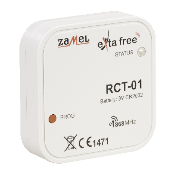 Capteur sans fil de température; EXTA FREE; IP20; 3VDC; 200m; RCT-01 ZAMEL