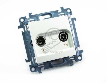 Prise antenne TV R-TV finale (module) blanche Simon 10