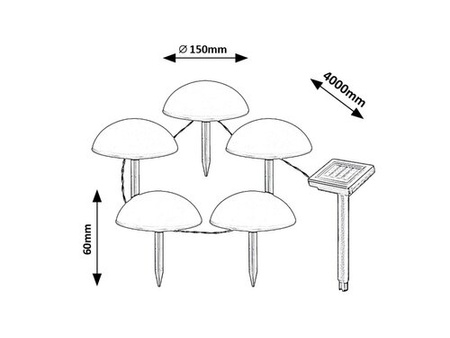 Treppio 1W IP44 2lm 4000K lampe solaire LED noir Rabalux 77008